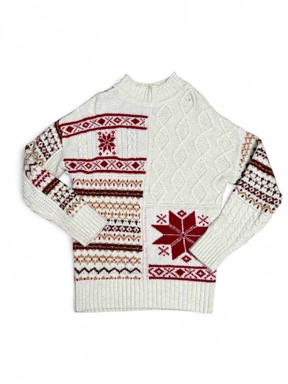 American Eagle Patchwork Turtleneck Sweater